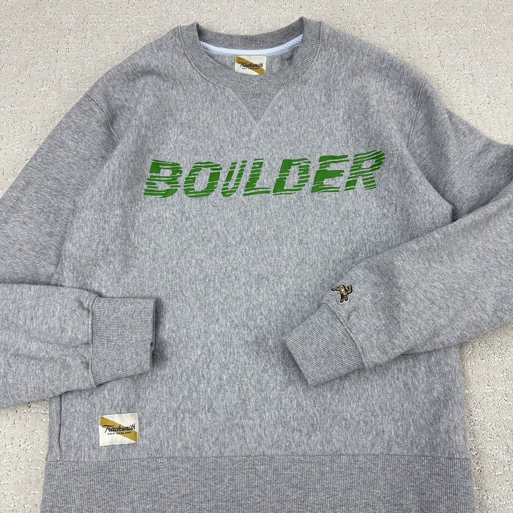 Tracksmith Boulder Crew Womens‎ XS Heather Gray WT6233 $108